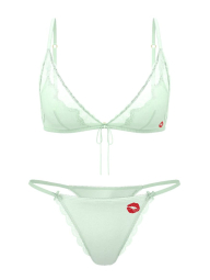 Комплект белья Victoria's Secret бралетт и трусики тонг 1160692123 (Зеленый XL)