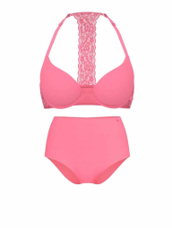 Женский комплект белья Victoria's Secret лиф Push-Up и трусики брифы 1160695471 (Розовый 34A/S)