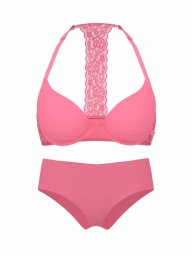 Комплект белья Victoria's Secret бюст Push-Up и бесшовные трусики чики 1160873965 (Розовый 38C/L)