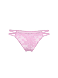 Комплект белья с пайетками Victoria's Secret Pink бюстгальтер и трусики тонг 1161149835 (Сиреневый L)