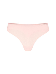 Гладкий комплект білизни Victoria's Secret ліф Push-Up з мереживом та трусики тонг 1161228884 (Рожевий 36B/M)