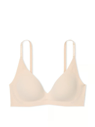 Женский комплект белья Victoria's Secret бесшовный лиф Push-Up и трусики бикини 1161234171 (Бежевый M)