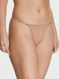 Женский комплект белья Victoria's Secret бюст и трусики тонг 1161307697 (Бежевый 34A/S)