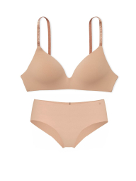 Женский комплект белья Victoria's Secret бюст и бесшовные трусики чики 1161320151 (Бежевый 38C/XL)