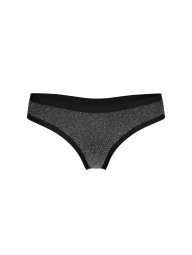 Комплект білизни з блиском Victoria's Secret Pink бюстгальтер та трусики тонг 1161432054 (Чорний 32B/XS)