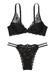 Шикарный комплект белья Victoria's Secret лиф и трусики 1161527586 (Черный 36DD/L)