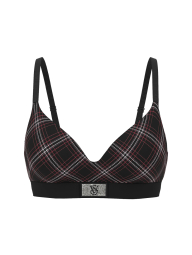 Жіночий комплект білизни зі стразами Victoria's Secret ліф і трусики 1161527812 (Чорний 32C/XS)