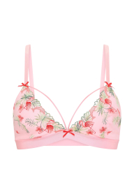 Комплект білизни з вишивкою Victoria's Secret Pink бралетт та трусики чики 1161608644 (Рожевий S)