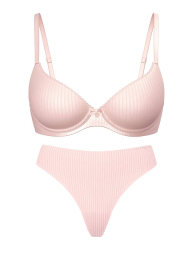 Комплект белья Victoria's Secret бюст и трусики тонг 1161585733 (Розовый 34B/S)