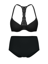 Женский комплект белья Victoria's Secret бюст и трусики брифы 1161599603 (Черный 32B/XS)