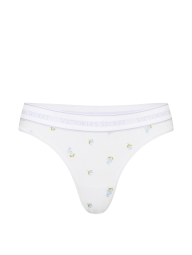 Хлопковый комплект белья Victoria's Secret бюст Push-Up и трусики тонг 1161661847 (Белый 34B/M)