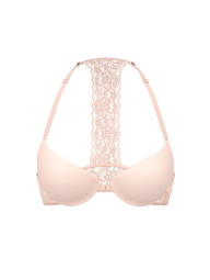 Комплект белья Victoria's Secret бюстгальтер и бесшовные трусики тонг 1161852039 (Розовый 32B/XS)