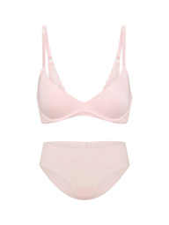 Комплект білизни Victoria's Secret бюст Push-Up та безшовні трусики бікіні 1161855301 (Рожевий 36D/M)