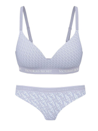 Женский комплект белья Victoria's Secret бюст и трусики тонг 1161874323 (Сиреневый 34B/M)