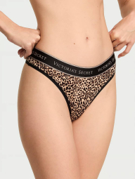 Комплект белья Victoria's Secret бюстгальтер и трусики тонг 1161898742 (Леопардовый 34B/S)