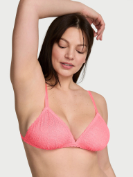 Комплект белья Victoria's Secret бралетт триангл и трусики тонг 1161994433 (Розовый M)
