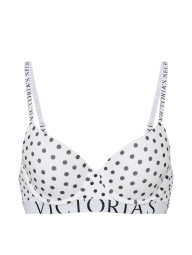 Жіночий комплект білизни Victoria's Secret бюстгальтер та трусики тонг 1162057998 (Білий 34С/M)