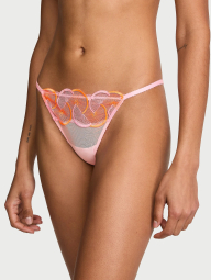 Комплект белья Victoria's Secret бралетт триангл и трусики тонг 1162074615 (Розовый M)