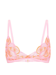 Комплект белья Victoria's Secret бралетт триангл и трусики тонг 1162074615 (Розовый M)