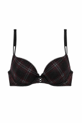 Комплект белья Victoria's Secret бюст и трусики тонг 1162066643 (Черный 34B/S)