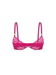 Комплект белья Victoria's Secret бюст и трусики тонг 1162083772 (Розовый 38D/XL)