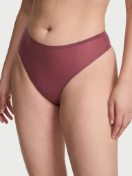 Женский комплект белья Victoria's Secret бюст и трусики тонг 1162134183 (Розовый 34D/M)