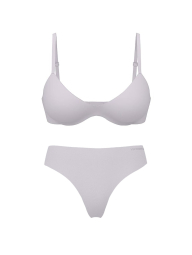 Женский комплект белья Victoria's Secret бюст и трусики тонг 1162139190 (Сиреневый 36B/M)