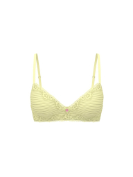 Комплект белья Victoria's Secret бюстгальтер и трусики тонг 1162177080 (Желтый 38C/XL)