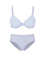 Женский комплект белья Victoria's Secret бюст Push-Up и трусики хипхаггеры 1162193280 (Голубой 38C/XL)