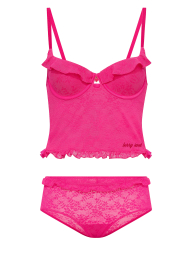 Комплект белья Victoria's Secret Pink корсетный топ и трусики чики 1162197981 (Розовый XL)