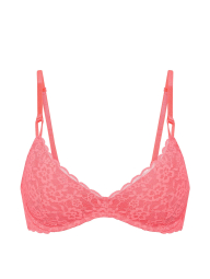 Кружевной комплект Victoria's Secret бюст Push-Up и трусики тонг 1162297008 (Розовый 36B/M)