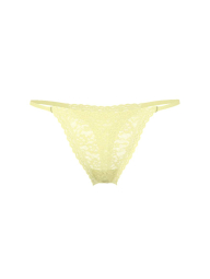 Женский кружевной комплект белья Victoria's Secret бюст Push-Up и трусики тонг 1162324073 (Желтый 34D/M)