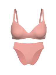 Женский комплект белья Victoria's Secret бюст и трусики бикини 1162341870 (Розовый 36C/L)