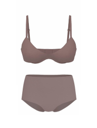 Женский комплект белья Victoria's Secret бюст и трусики брифы 1162346574 (Коричневый 34B/S)