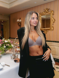 Женский комплект белья Victoria's Secret бюст и трусики брифы 1162346574 (Коричневый 34B/S)