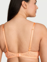 Кружевной комплект Victoria's Secret бюст Push-Up и трусики чики 1162386387 (Оранжевый 38D/L)