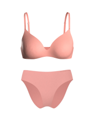 Женский комплект белья Victoria's Secret бюст и трусики бикини 1162484840 (Розовый 38C/XL)