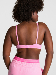 Комплект білизни зі стразами Victoria's Secret Pink погруддя та безшовні трусики тонг 1162583859 (Рожевий 38C/L)