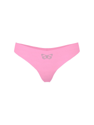 Комплект білизни зі стразами Victoria's Secret Pink погруддя та безшовні трусики тонг 1162583859 (Рожевий 38C/L)