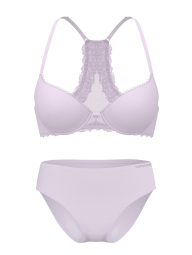 Жіночий комплект білизни Victoria's Secret погруддя Push-Up і трусики бікіні 1162604155 (Бэзовий 36C/L)