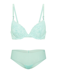 Комплект белья Victoria's Secret бюст Push-up и трусики чики 1162824388 (Бирюзовый 34A/S)