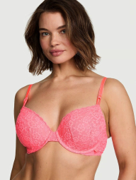 Мереживний комплект Victoria's Secret бюст і трусики шортики 1162858473 (Рожевий 34B/S)