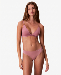 Женский комплект белья Calvin Klein бралетт триангл и трусики тонг 1162864320 (Розовый XL)