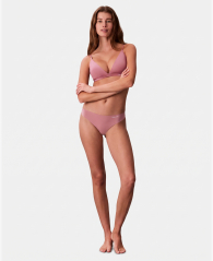 Женский комплект белья Calvin Klein бралетт триангл и трусики тонг 1162864320 (Розовый XL)