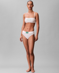 Женский комплект белья Calvin Klein топ бандо и трусики бикини 1162871998 (Молочный S)