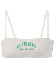 Женский комплект белья Calvin Klein топ бандо и трусики бикини 1162871998 (Молочный S)
