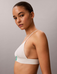 Женский комплект белья Calvin Klein бралетт триангл и трусики бикини 1162877241 (Молочный M)