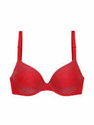 Комплект белья с блеском Victoria's Secret Pink бюстгальтер и трусики чики 1162911465 (Красный 34B/S)
