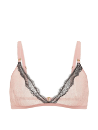 Комплект білизни Victoria's Secret бралетт триангл та трусики тонг 1162991630 (Рожевий L)