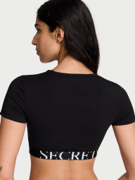 Жіночий комплект Victoria's Secret бра-топ і трусики 1163278998 (Чорний S)